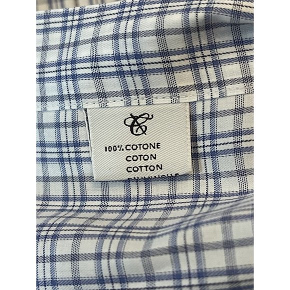 Canali Men's Dress Shirt Blue Patterned Button Down Long‎ Sleeves 17 / 43 Italy - Picture 6 of 7